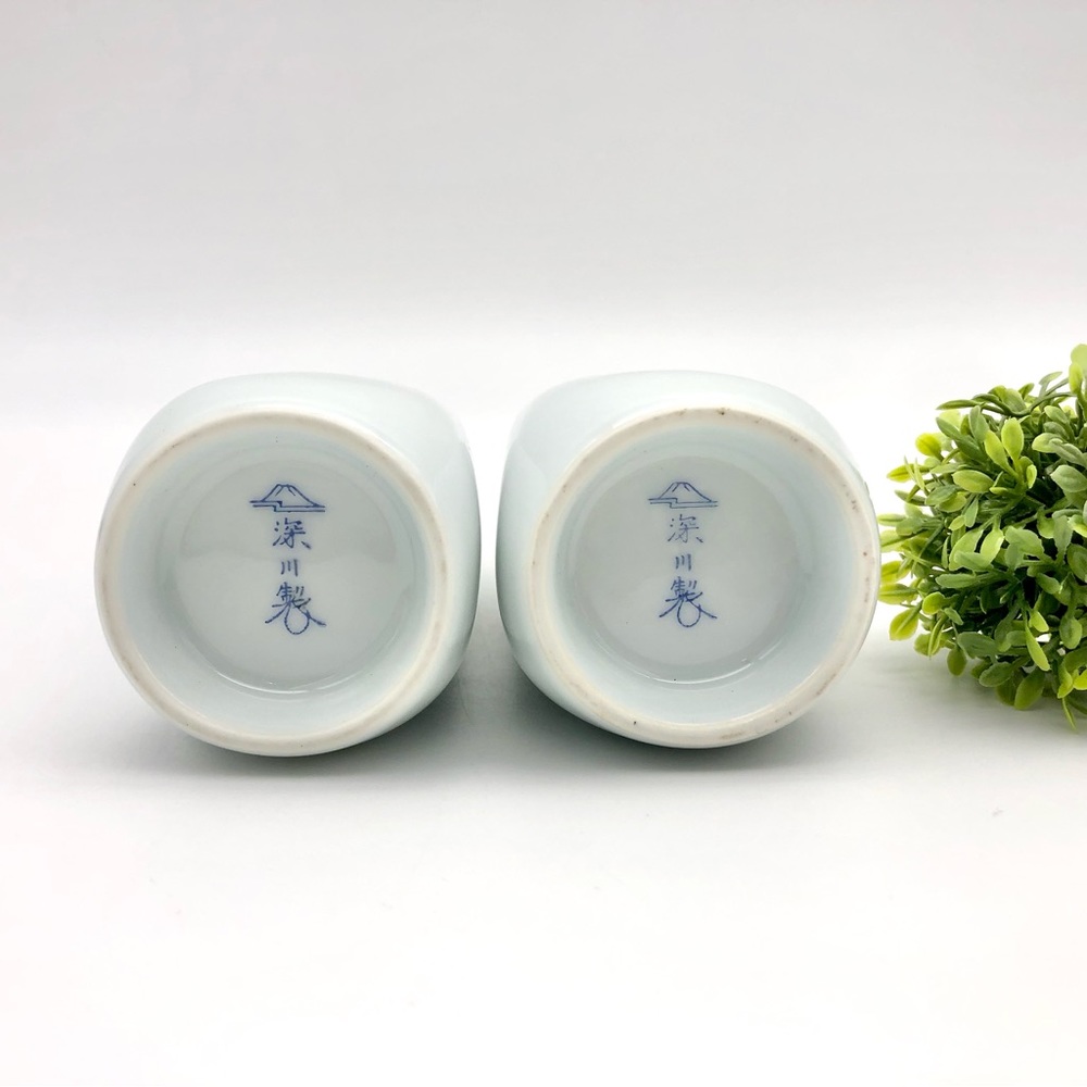 Vtg Fukagawa Sake Decanter Matching Set Porcelain Bud Vase Gold Gilt Arita Japan - Picture 9 of 9